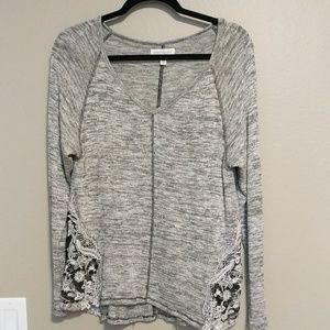 Grey lace sweater